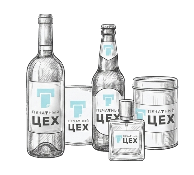 Наклейки UV DTF для бутылок