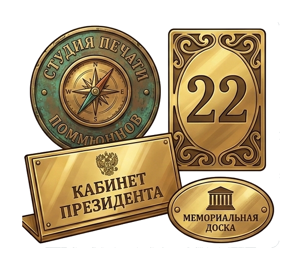 Таблички из латуни
