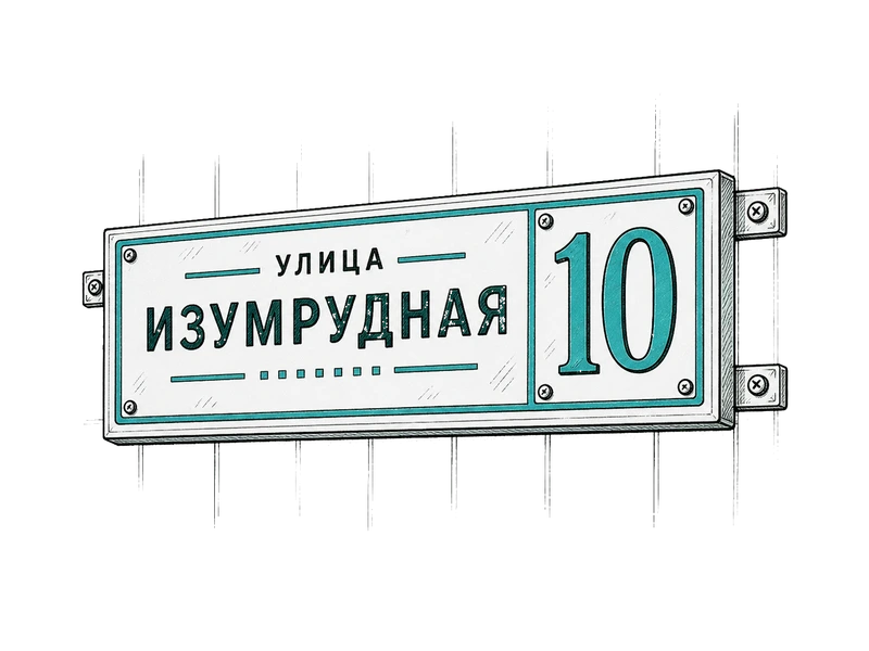 С названием улицы — изображение услуги Адресные таблички на дом в PrintSpirit