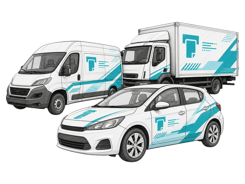 Брендирование автопарка — изображение услуги Брендирование автомобиля в PrintSpirit