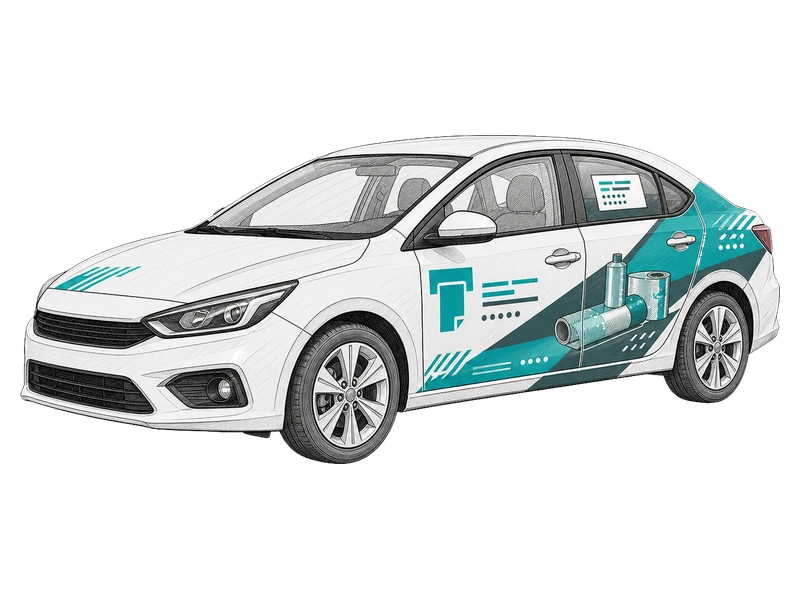 Реклама на авто — изображение услуги Брендирование автомобиля в PrintSpirit