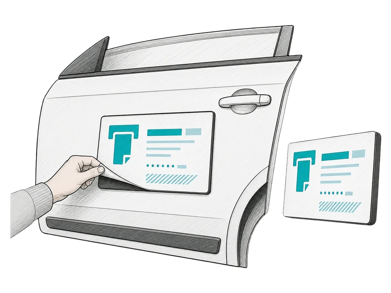 Магнитные наклейки — изображение услуги Брендирование автомобиля в PrintSpirit