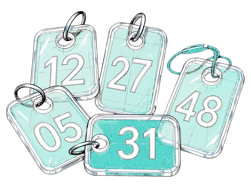 Акриловые — изображение услуги Гардеробные номерки в PrintSpirit