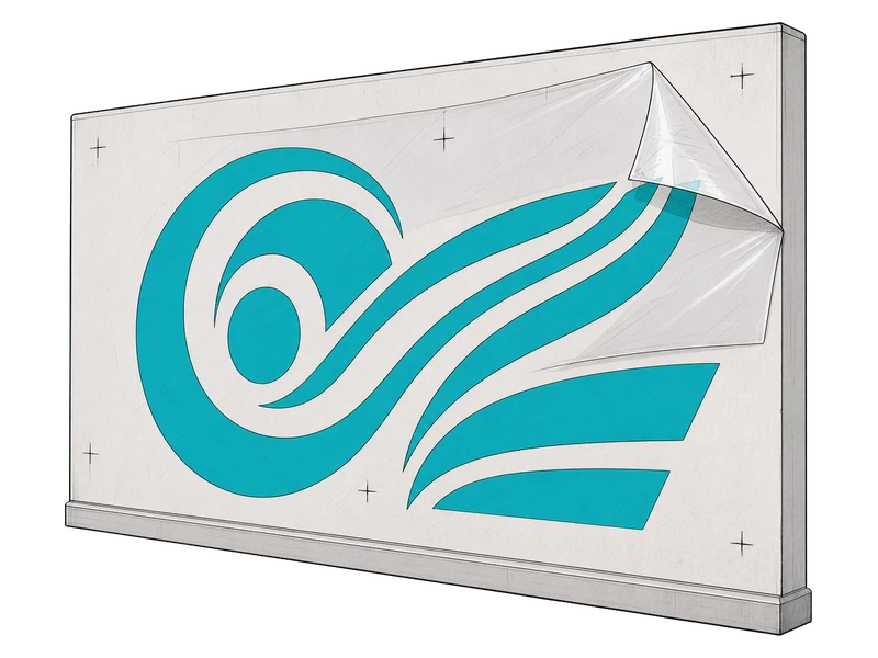 На стену — изображение услуги Большие наклейки на заказ в PrintSpirit