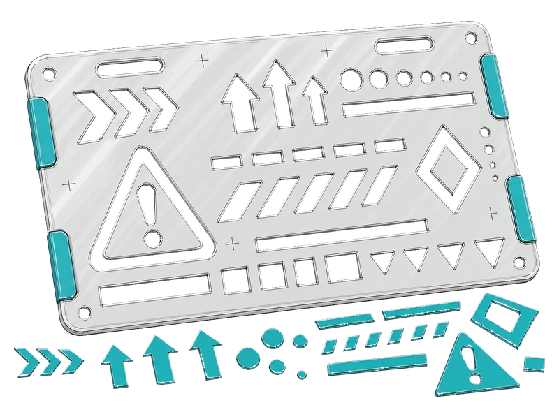 Многоразовые из ПЭТ — изображение услуги Изготовление трафаретов в PrintSpirit