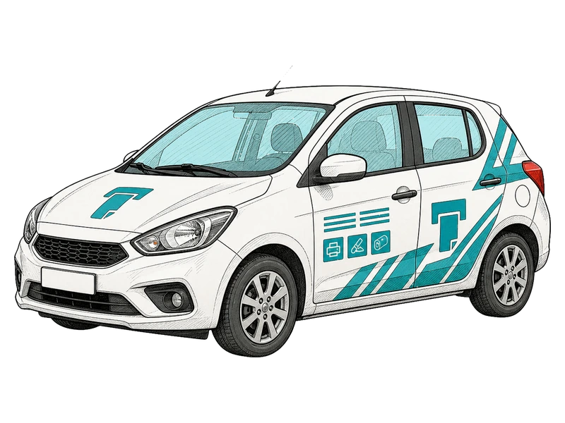 Корпоративные — изображение услуги Наклейки на автомобиль в PrintSpirit