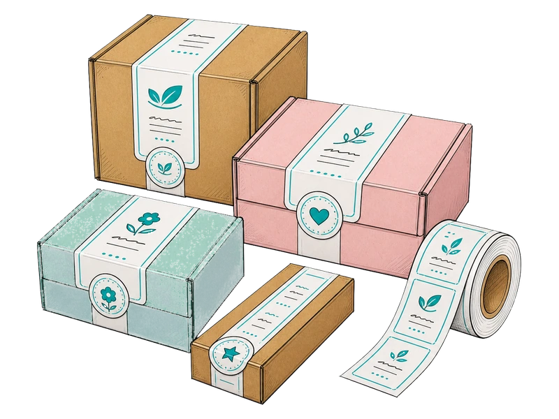 На упаковку — изображение услуги Наклейки на коробки в PrintSpirit
