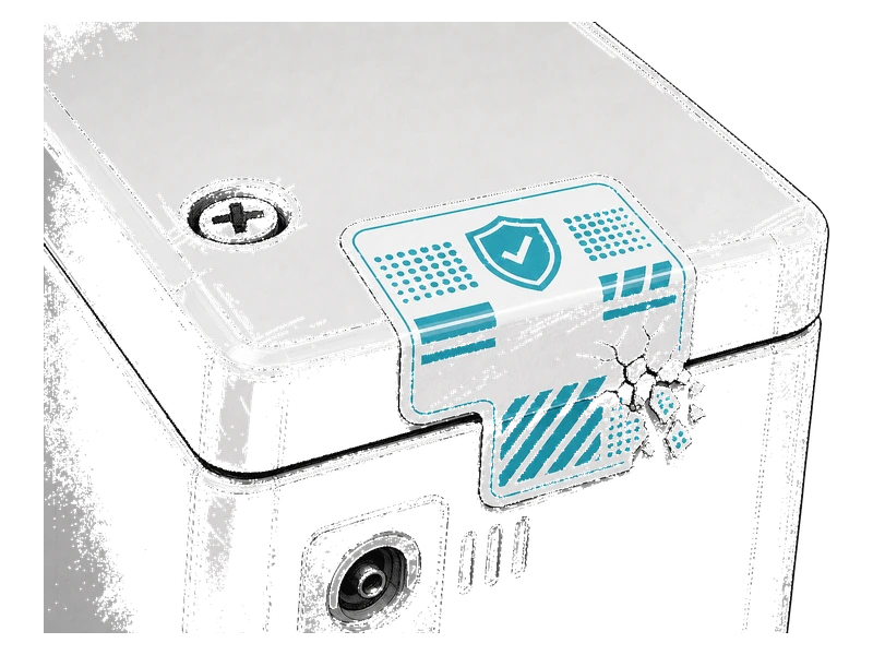 Гарантийные пломбы — изображение услуги Наклейки на приборы в PrintSpirit