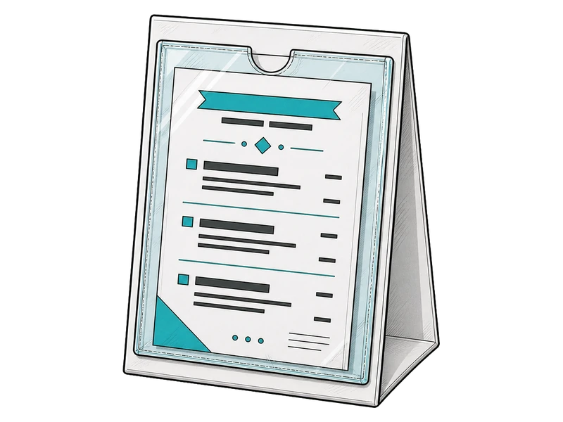 С карманом — изображение услуги Тейбл-тенты в PrintSpirit